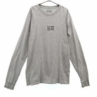 セントアリ 刺繍 長袖 Tシャツ M グレー ST.UDIO ALi ロンT メンズ(Tシャツ/カットソー(七分/長袖))
