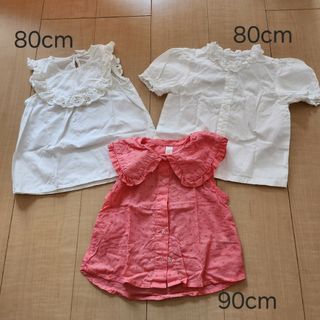 子ども服　ブラウス80,90cm(シャツ/カットソー)