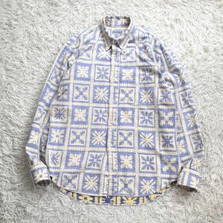 サンサーフ(Sun Surf)の【美品】サンサーフ　長袖アロハシャツ　ラハイナセーラー　裏使い　ハワイアンシャツ(Tシャツ/カットソー(七分/長袖))