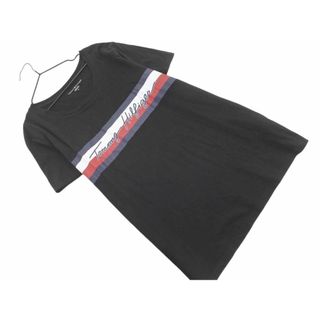 TOMMY HILFIGER トミーヒルフィガー Tシャツ sizeM/黒 ■◆ レディース