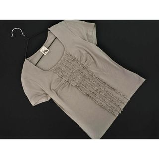 クリツィア(KRIZIA)のKRIZIA クリッツィア フリル カットソー size40/グレー ■◆ レディース(カットソー(半袖/袖なし))