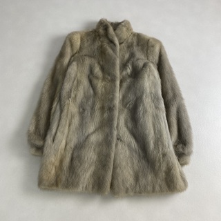 サガミンク　毛皮コート　ファーコート　サファイアミンク　毛質上品　ベージュ(毛皮/ファーコート)