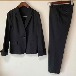 ユナイテッドアローズグリーンレーベルリラクシング(UNITED ARROWS green label relaxing)の【超美品】グリーンレーベルリラクシング　パンツスーツ 38 黒 テーパード　OL(スーツ)