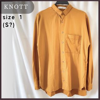 KNOTT シャツ カジュアル 長袖 コットン ボタンダウン 男女兼用 S(シャツ/ブラウス(長袖/七分))