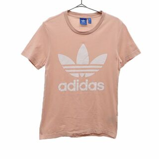 アディダス(adidas)のアディダス トレフォイルロゴ プリント 半袖 Tシャツ XS ピンク adidas レディース(Tシャツ(半袖/袖なし))