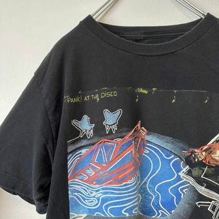 ビンテージ　古着　PANIC AT THE DISC メンズ　半袖tシャツ　黒(Tシャツ/カットソー(半袖/袖なし))