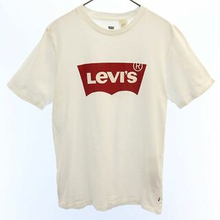 リーバイス ロゴプリント 半袖 Tシャツ S ホワイト Levi's クルーネック メンズ