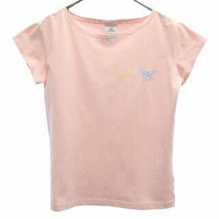 アディダス(adidas)のアディダス プリント 半袖 Tシャツ S ピンク adidas レディース(Tシャツ(半袖/袖なし))