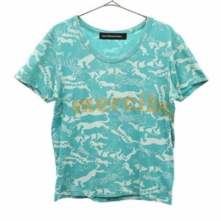 メルシーボークー(mercibeaucoup)のメルシーボークー アニマル柄 半袖 Tシャツ 1 ブルー系 mercibeaucoup. レディース(Tシャツ(半袖/袖なし))