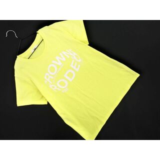RODEO CROWNS - RCWB ロデオクラウンズワイドボール ロゴ Tシャツ sizeF/黄 ■◆ レディース
