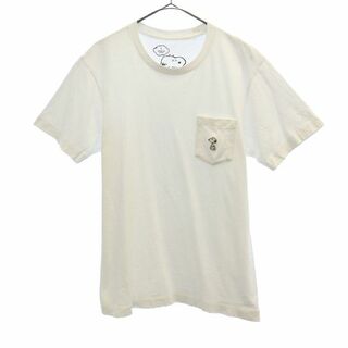 ユニクロ(UNIQLO)のユニクロ カウズ×ピーナッツコラボ ロゴワッペン 半袖 Tシャツ S ホワイト UNIQLO +J KAWS×PEANUTS メンズ(Tシャツ/カットソー(半袖/袖なし))