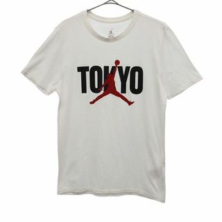 エアージョーダン ナイキ プリント 半袖 Tシャツ M ホワイト AIR JORDAN NIKE メンズ(Tシャツ/カットソー(半袖/袖なし))