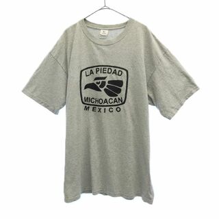 ヤズベキ プリント 半袖 Tシャツ XL グレー YAZBEK メンズ(Tシャツ/カットソー(半袖/袖なし))