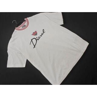ディーゼル(DIESEL)のDIESEL ディーゼル ロゴ 刺繍 Tシャツ sizeS/白 ■◆ メンズ(Tシャツ/カットソー(半袖/袖なし))