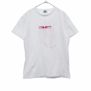 キャンプセブン プリント 半袖 Tシャツ M ホワイト CAMP7 レディース(Tシャツ(半袖/袖なし))
