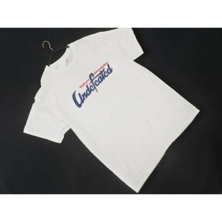 新品 UNDEFEATED アンディフィーテッド ロゴ プリント Tシャツ sizeL/白 ■◆ メンズ(Tシャツ/カットソー(半袖/袖なし))