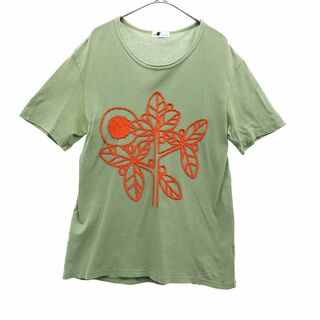 ミラコ 半袖 Tシャツ グリーン miraco メンズ(Tシャツ/カットソー(半袖/袖なし))
