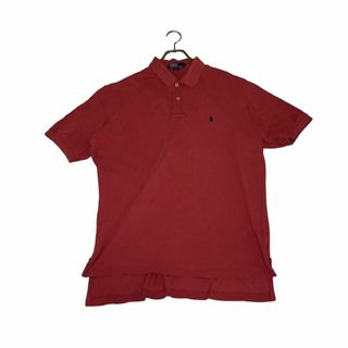 ポロラルフローレン(POLO RALPH LAUREN)のポロラルフローレン 半袖ポロシャツ エンジ ポニー刺繍 夏物古着 i25①(ポロシャツ)