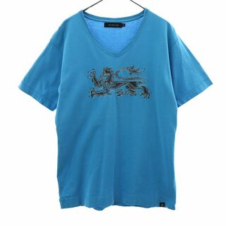 カルバンクラインジーンズ 刺繍 半袖 Tシャツ M ブルー Calvin klein Jeans メンズ(Tシャツ/カットソー(半袖/袖なし))