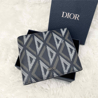 Dior - 極美品✨DIOR ディオール ダイヤモンド CD 二つ折り 財布 ネイビー