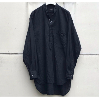 コモリ(COMOLI)のCOMOLI  ベタシャン プルオーバーシャツ サイズ3 ブラック(シャツ)