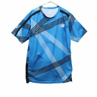 ニューバランス(New Balance)のニューバランス 総柄 半袖 Tシャツ M ブルー系 NEW BALANCE メンズ(Tシャツ/カットソー(半袖/袖なし))