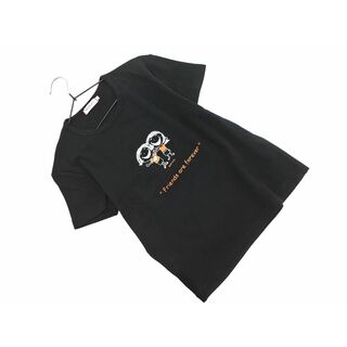 マックスアンドコー(Max & Co.)のMAX&Co. マックスアンドコー プリント Tシャツ sizeS/黒 ■◆ レディース(Tシャツ(半袖/袖なし))