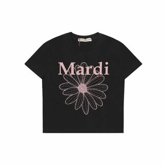 Mardi Tシャツ マルディメクルディ　ショート丈  ブラックピンク