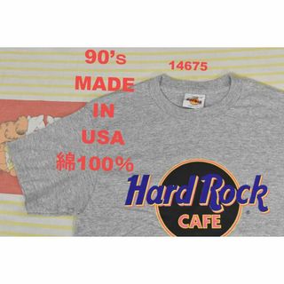 Hard Rock CAFE - ハードロックカフェ 90’ｓTシャツ t14475 USA製 Hard Rock