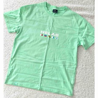 HELAS ヘラス 半袖 Tシャツ グリーン メンズ L(Tシャツ/カットソー(半袖/袖なし))