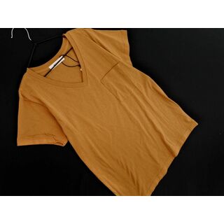 マウジー(moussy)の新品 MOUSSY マウジー Vネック ポケット Tシャツ sizeF/ベージュ ■◆ レディース(Tシャツ(半袖/袖なし))