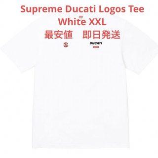 シュプリーム(Supreme)のSupreme Ducati Logos Tee 最安値 即日発送 白 XXL(Tシャツ/カットソー(半袖/袖なし))