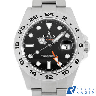 ロレックス(ROLEX)のロレックス エクスプローラーII 216570 ブラック G番 メンズ 中古 腕時計(腕時計(アナログ))