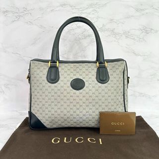 グッチ(Gucci)のグッチ オールドグッチ GUCCI ボストンバッグ マイクロGG ネイビー(ボストンバッグ)