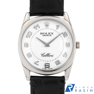 ロレックス(ROLEX)のロレックス チェリーニ 4233/9 ホワイト アラビア M番 メンズ 中古 腕時計(腕時計(アナログ))