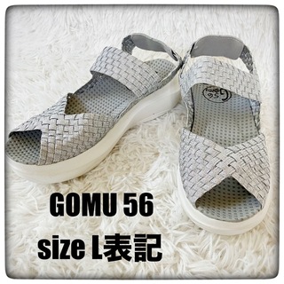 Gomu 56/GomuGomu - Gomu56 GOMUGOMU クロスゴム厚底サンダル sizeL 24.0cm