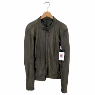 ディーゼル(DIESEL)のDIESEL(ディーゼル) ラムレザー シングルライダースジャケット メンズ(レザージャケット)