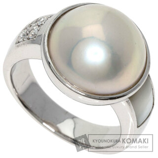 タサキ(TASAKI)のTASAKI マベパール 真珠 ダイヤモンド リング・指輪 K18WG レディース(リング(指輪))