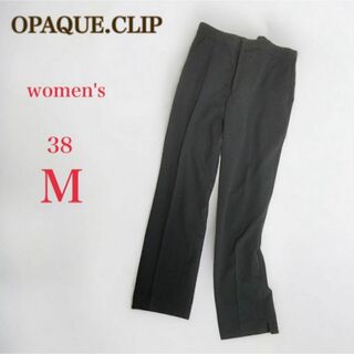 OPAQUE.CLIP - OPAQUE.CLIP　ストレッチ センタープレス パンツ スラックス　M　黒