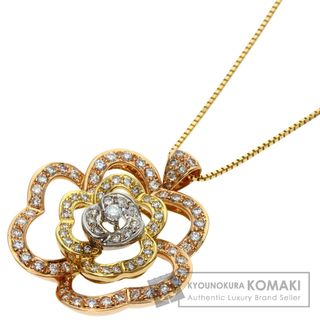 SELECT JEWELRY フラワーモチーフ ダイヤモンド ネックレス K18YG K18 レディース(ネックレス)