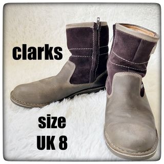 クラークス(Clarks)のClarks ショートブーツ ベルト サイドジップ エンジニアブーツ UK8(ブーツ)