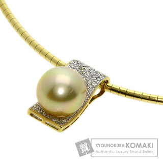 SELECT JEWELRY パール 真珠 ダイヤモンド ネックレス K18YG レディース(ネックレス)