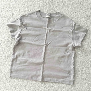 ジーユー(GU)のGU ジーユー 半袖 Tシャツ グレー レディース M(Tシャツ(半袖/袖なし))