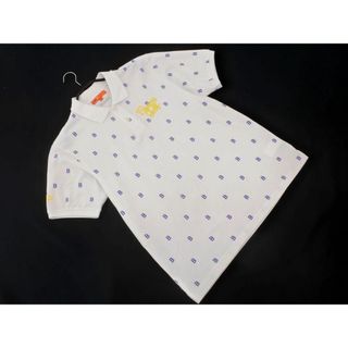 ビームス(BEAMS)のBEAMS ビームス GOLF カノコ ロゴ 柄 刺繍 ポロシャツ sizeL/オフホワイト ■◆ メンズ(ポロシャツ)