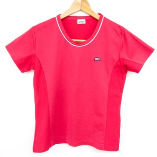 プリンス 半袖Tシャツ トップス トレーニングウエア ロゴワッペン レディース Lサイズ ピンク prince(Tシャツ(半袖/袖なし))