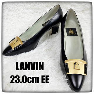 LANVIN - LANVIN ランバン バックル付きレザーパンプス size23.0cm EE