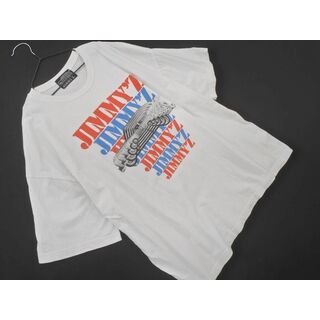 PAGEBOY ページボーイ JIMMYZ ジミーズ プリント 半袖 ワイド幅 Tシャツ sizeF/白 ■◆ レディース