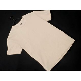 ユニクロ(UNIQLO)のUniqlo U ユニクロ ユー ルメール 無地 Tシャツ sizeM/ライトベージュ ■◆ メンズ(Tシャツ/カットソー(半袖/袖なし))