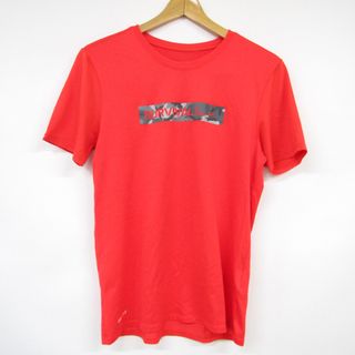 ナイキ(NIKE)のナイキ 半袖Tシャツ フロントプリント ドライフィット スポーツウェア トップス メンズ Mサイズ レッド NIKE(Tシャツ/カットソー(半袖/袖なし))