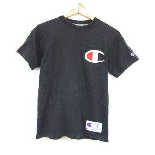 チャンピオン(Champion)のチャンピオン 半袖Tシャツ ロゴT クルーネック コットン100% トップス メンズ Sサイズ ブラック Champion(Tシャツ/カットソー(半袖/袖なし))